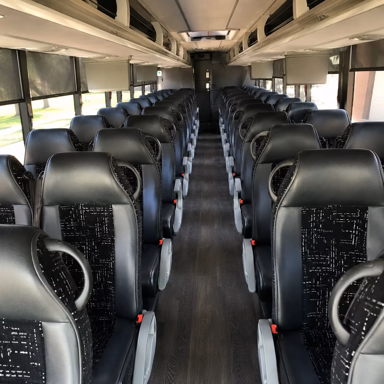 mesquite charter bus rental interior